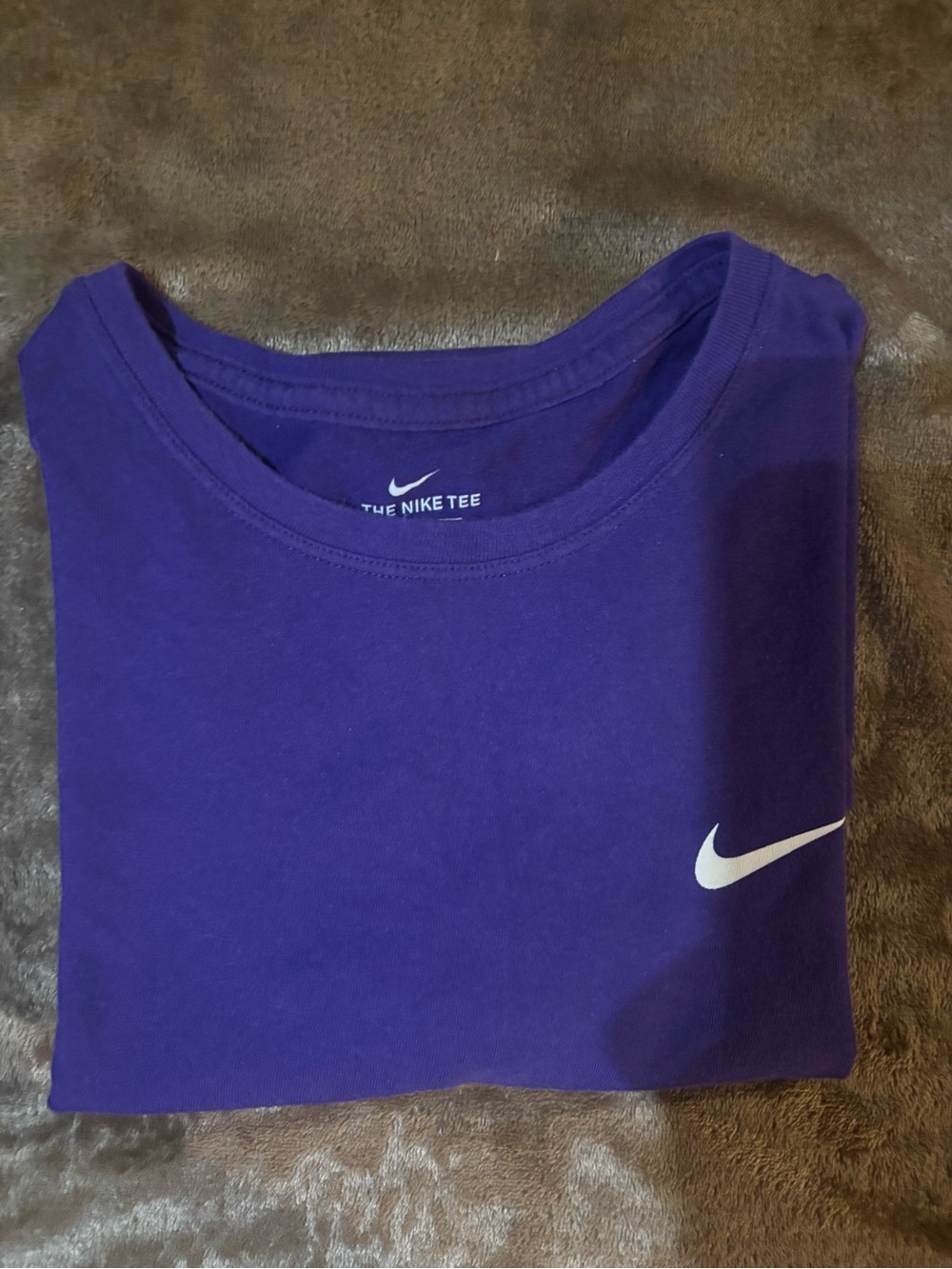 Nike Purple Short Sleeve Tee with White Swoosh